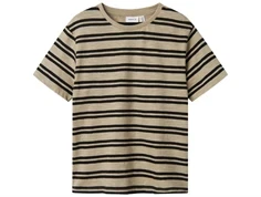 Name It pure cashmere/black stribet t-shirt